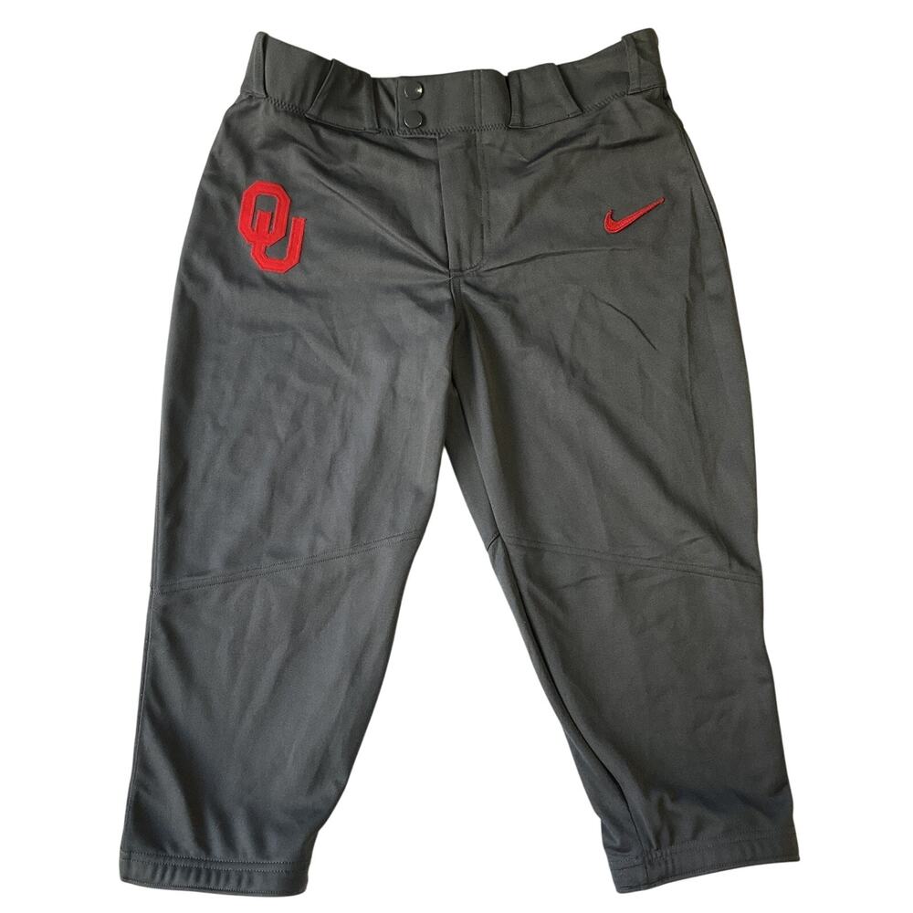 Oklahoma Sooners Women Pants M Gray Oklahoma Sooners Nike Swoosh Embroidery 18”